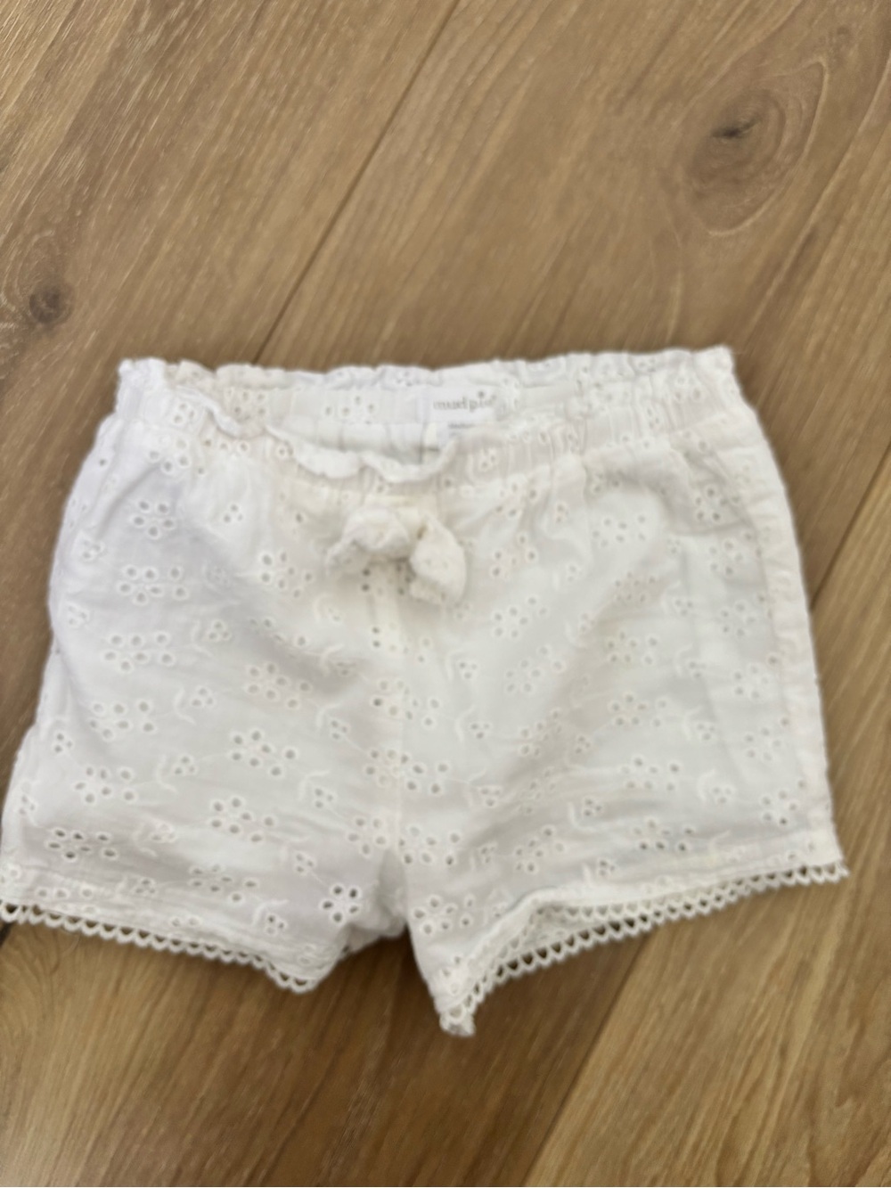 Mud Pie White Eyelet Shorts - 3T